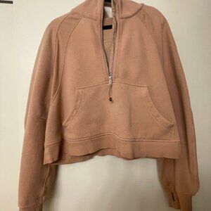 LULULEMON SCUBA OVERSIZED HALF-ZIP HOODIE (PINK CLAY)
